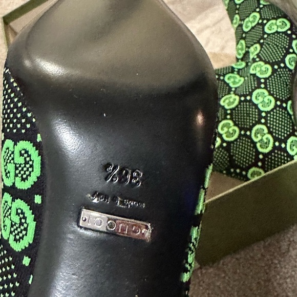 NEW Gucci GG Neon Green Sock Boots - Picture 12 of 13